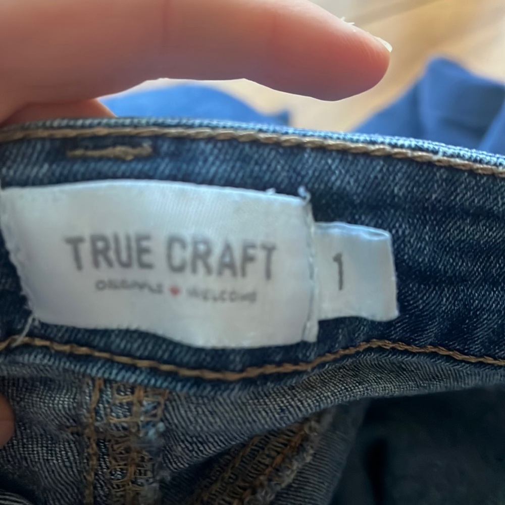 True craft, dark, torn skinny jeans